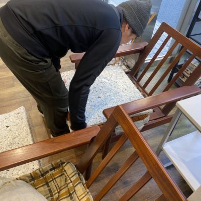 一人掛けソファ座面・背もたれクッションの補充　(前編)