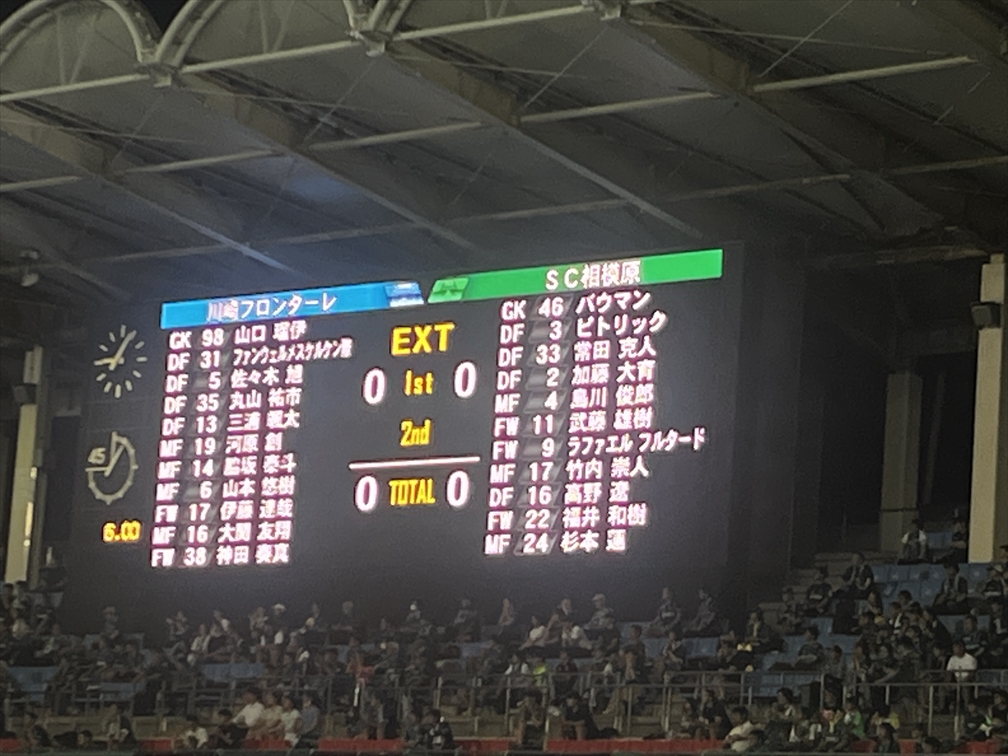 天皇杯3回戦　川崎ｰ相模原