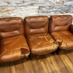 これぞ【日本製】　マルニ木工　3人掛けソファ座面交換前