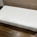 【日本製】 ソファベッドロングタイプ　本革張替え及びクリーニング完了
