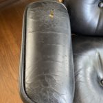 【アメカ製】ハーマンミラー・イームズラウンジチェア&オットマン ブラックレザー　肘部の交換